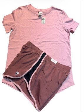 PINK Victoria’s Secret T-shirt sports shorts set large New with tags